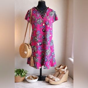 LOFT Pink Floral Dress